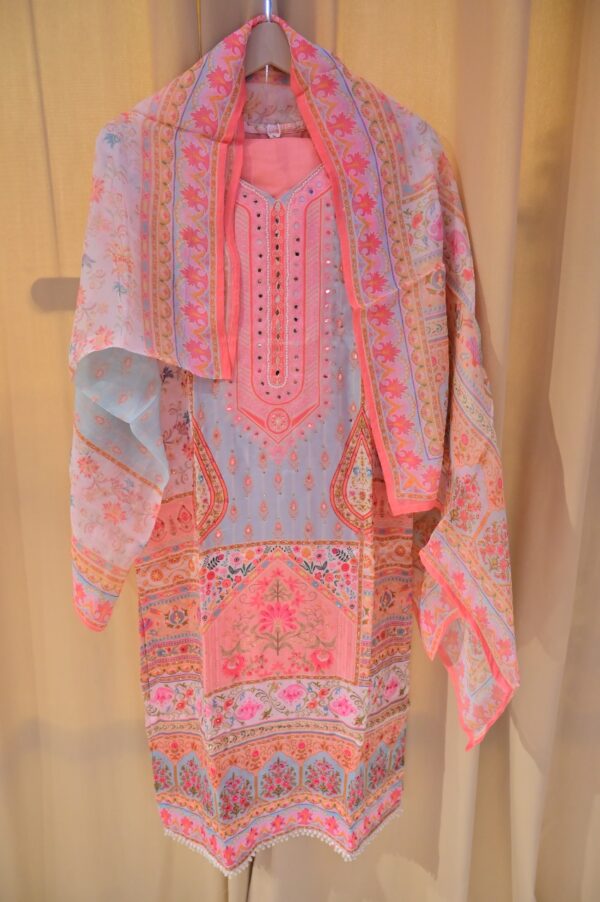 Agarwal Collection Blush Garden Printed Suit Set