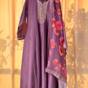 Agarwal Collection Lavender Bloom Anarkali Set