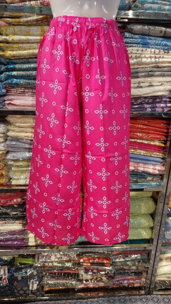 Agarwal Collection – Rani Pink Bandhani Palazzo