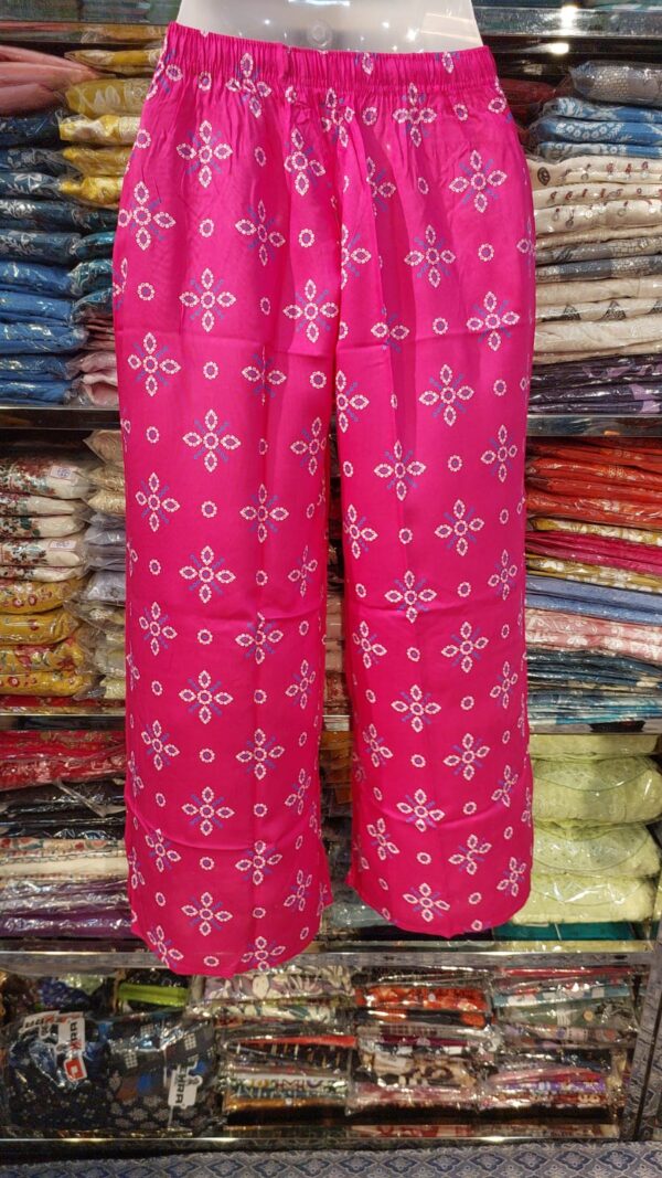Agarwal Collection – Rani Pink Bandhani Palazzo - Image 2