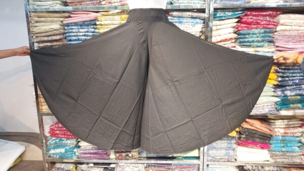 Agarwal Collection – Black Flared Umbrella Palazzo