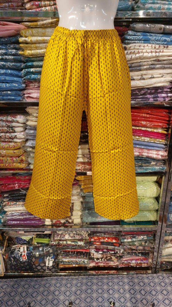 Agarwal Collection – Mustard Yellow Printed Palazzo