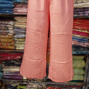 Agarwal Collection – Peach Pinstripe Palazzo
