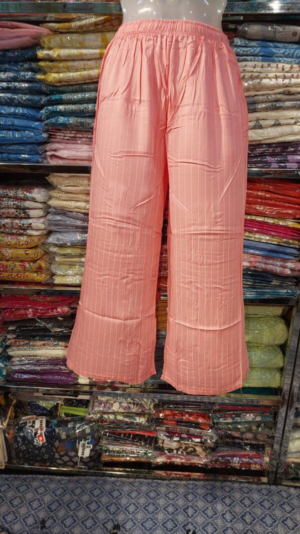 Agarwal Collection – Peach Pinstripe Palazzo