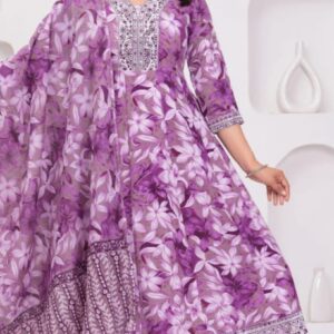 Agarwal Collection- Cotton 3pc Kurti