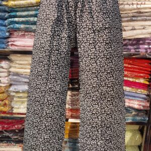 Agarwal Collection Black & White Floral Palazzo