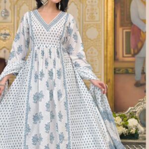 Agarwal Collection- Cotton 3pc Kurti