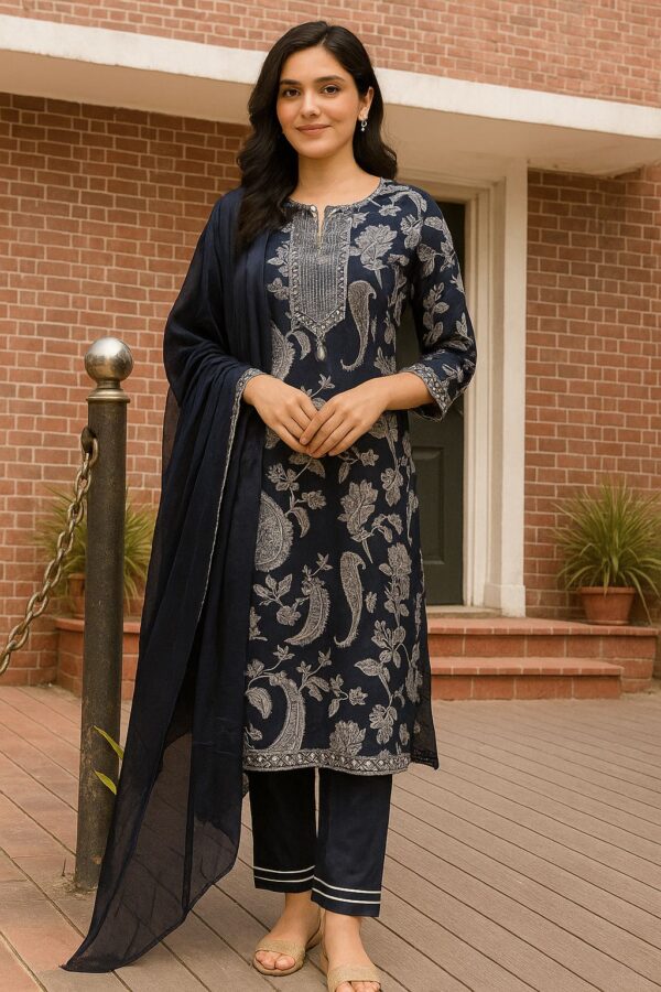 Agarwal Collection- Cotton 3pc kurti