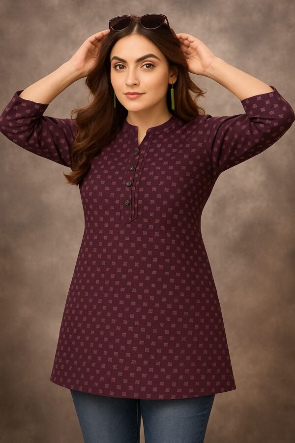 Agarwal Collection- Cotton short kurti