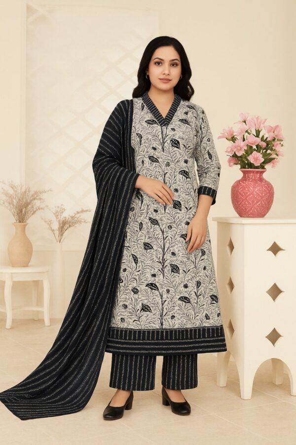 Agarwal Collection- Cotton 3pc kurti