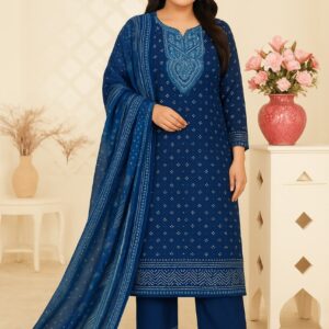 Agarwal Collection- Cotton 3pc kurti