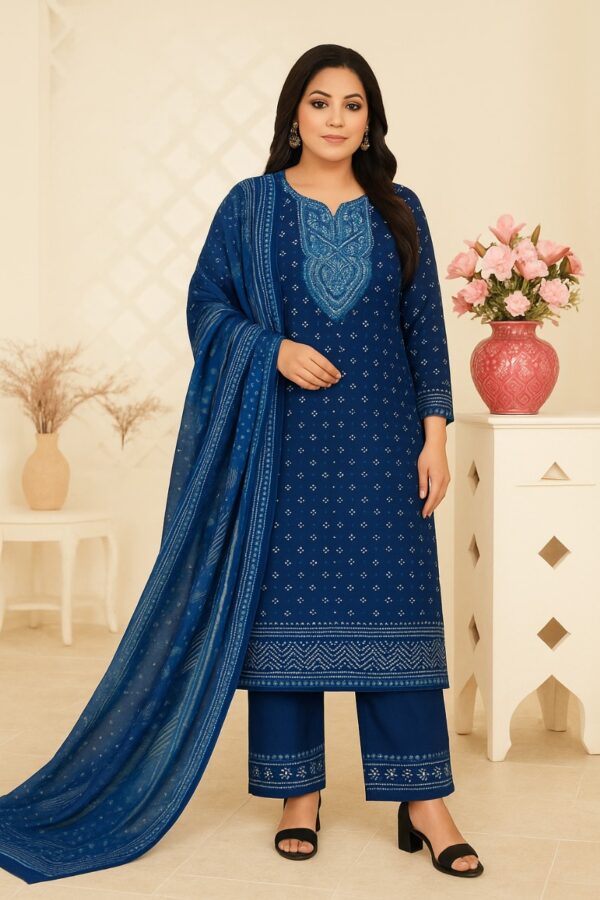 Agarwal Collection- Cotton 3pc kurti