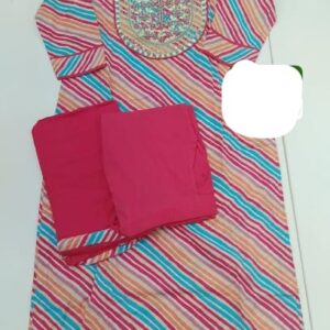 Agarwal Collection- Cotton 3pc kurti