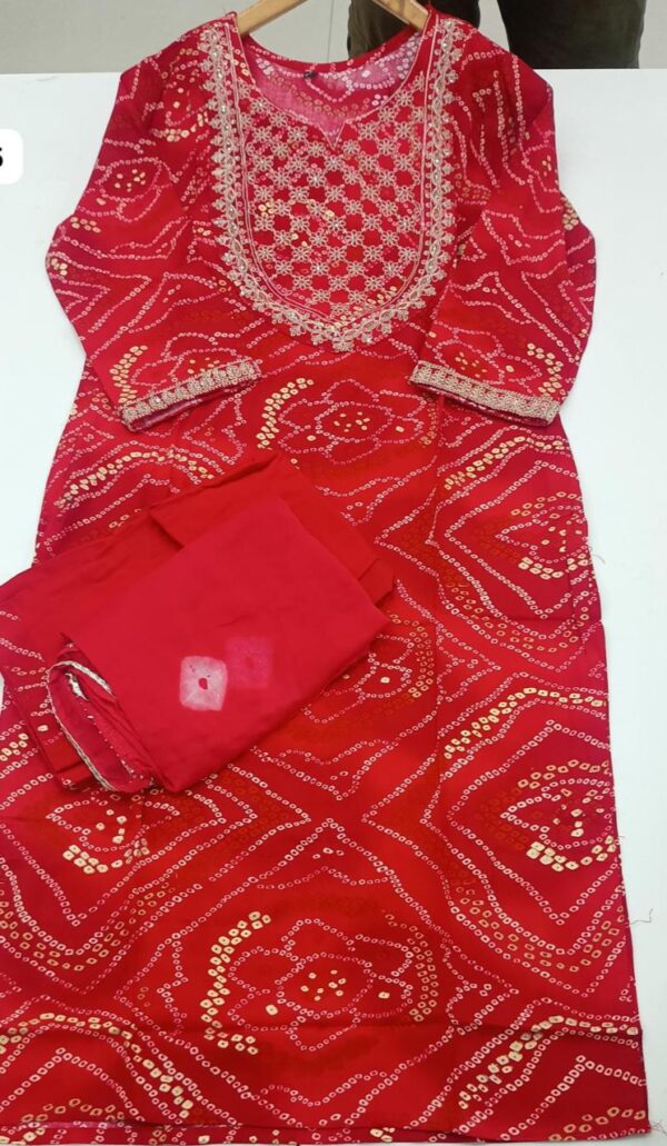 Agarwal Collection- Cotton 3pc kurti