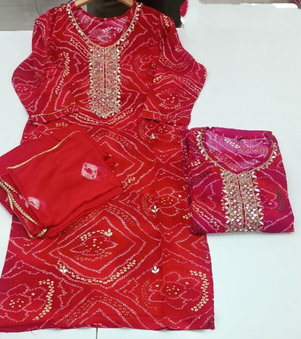 Agarwal Collection- Cotton 3pc kurti