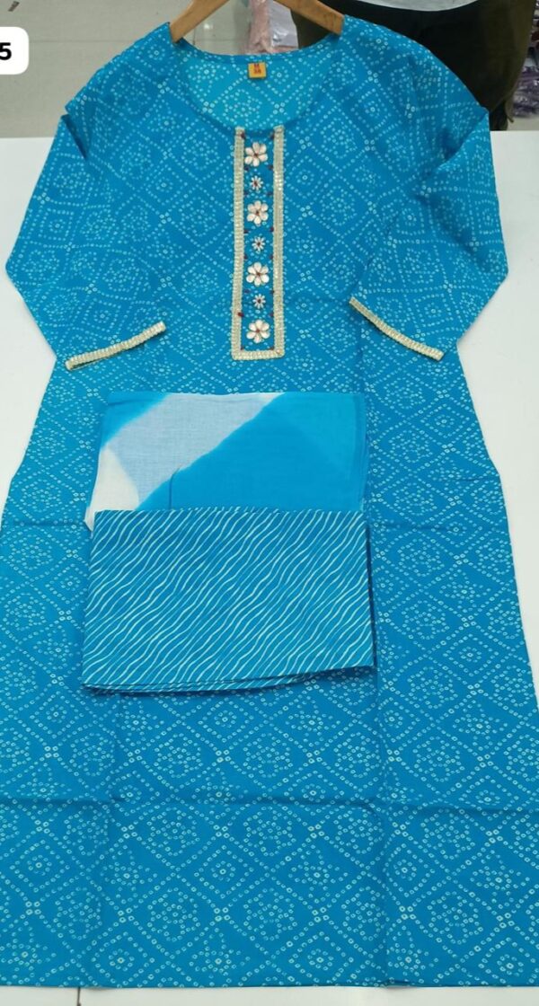 Agarwal Collection- Cotton 3pc kurti