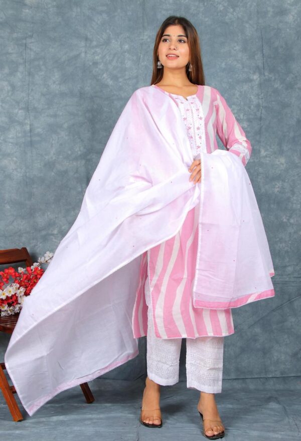 Agarwal Collection- Cotton 3pc kurti