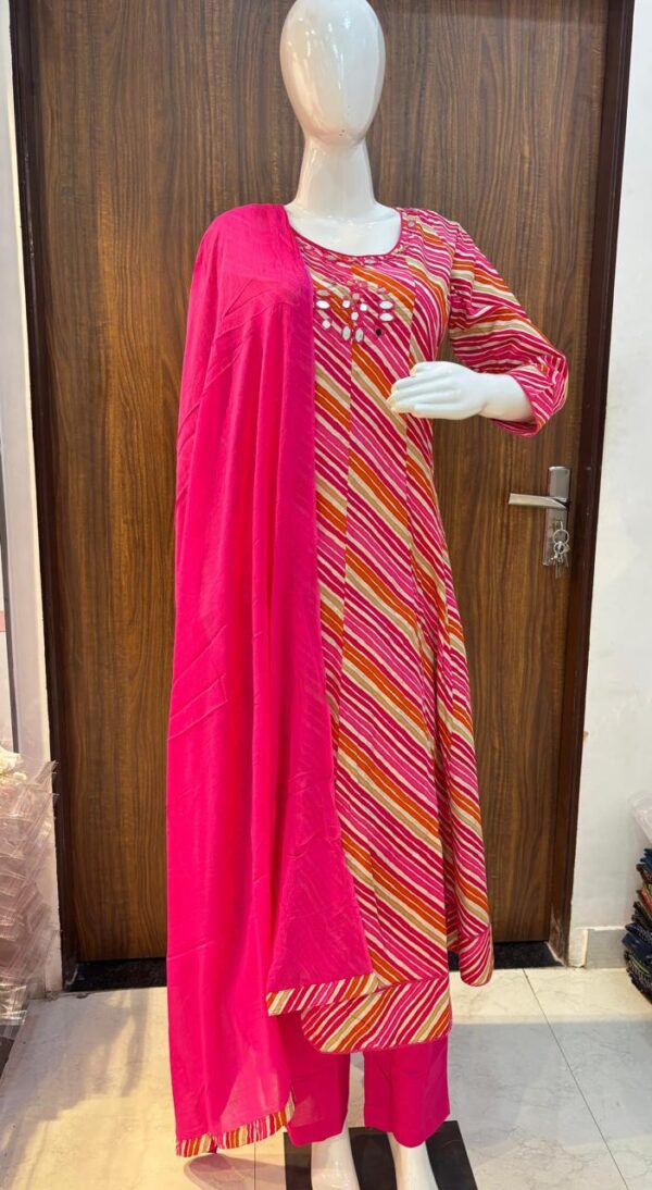 Agarwal Collection- Cotton 3pc kurti