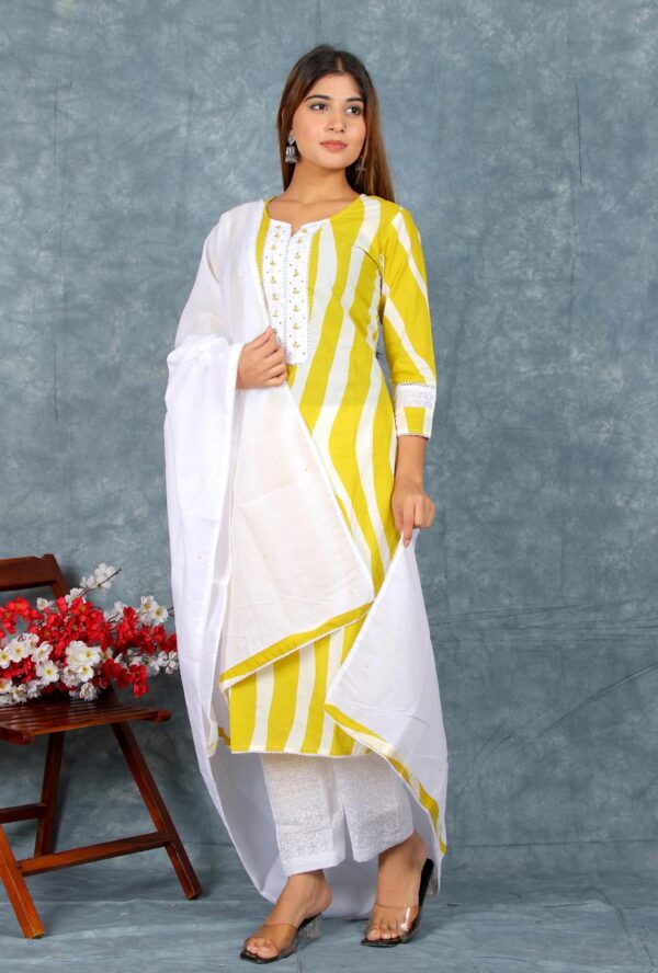 Agarwal Collection- Cotton 3pc kurti